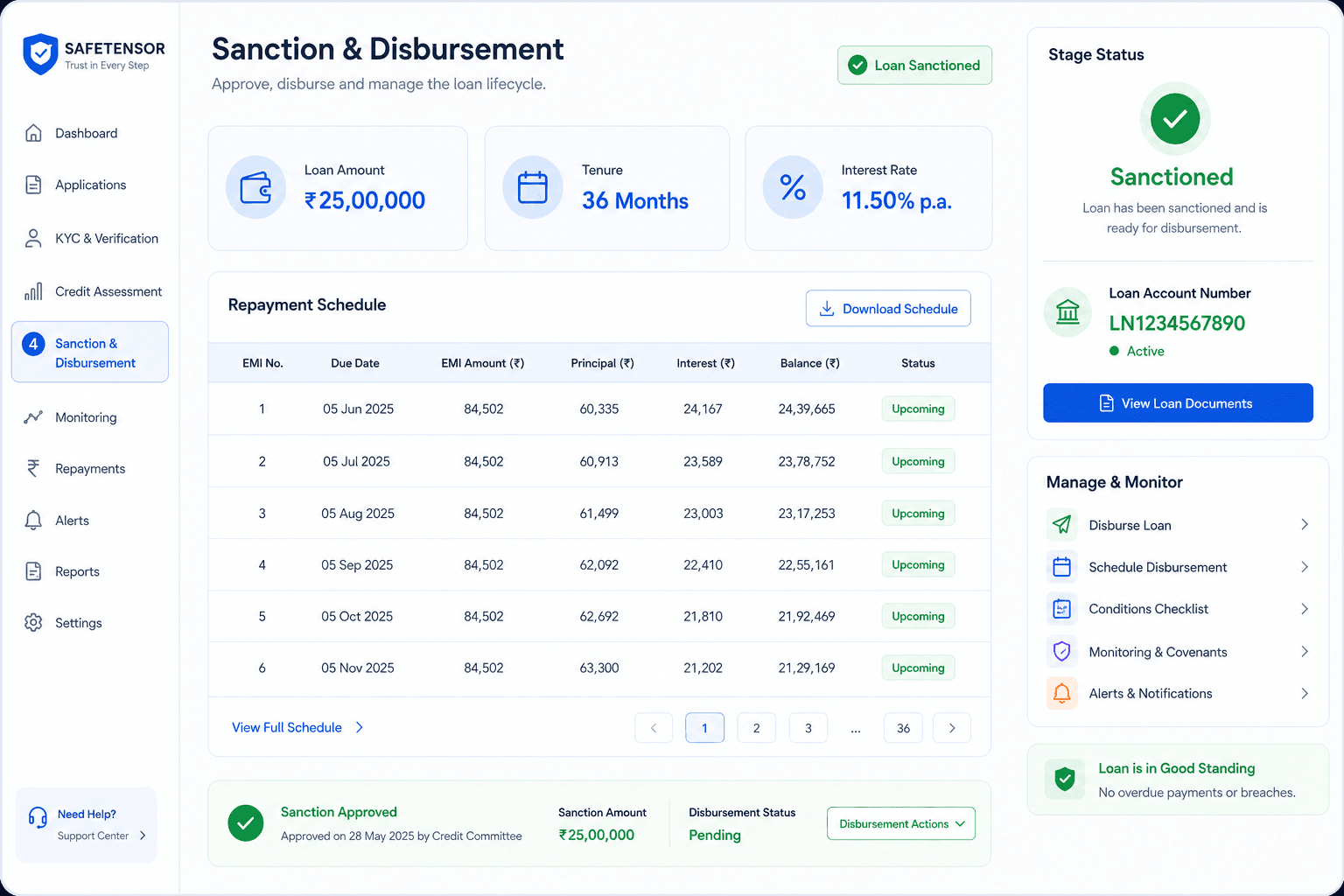 Approve, Disburse and Manage