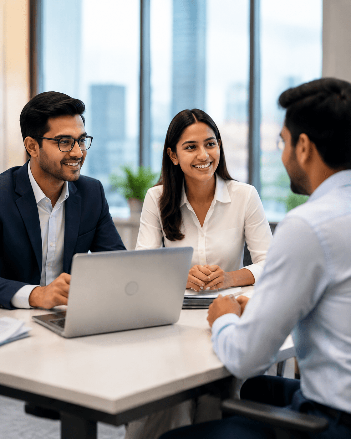 Lending professionals collaborating